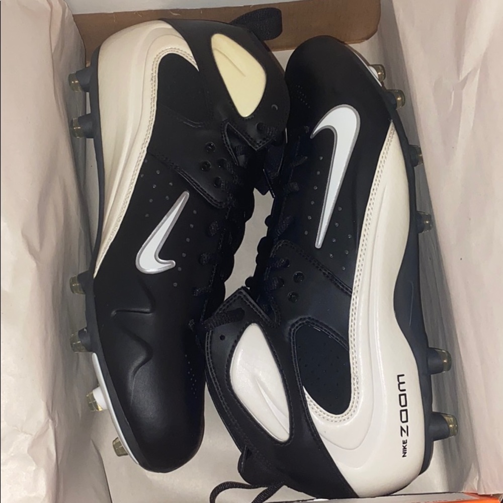 New mens Nike football cleat air zoom blade pro td black white silver 315791 011